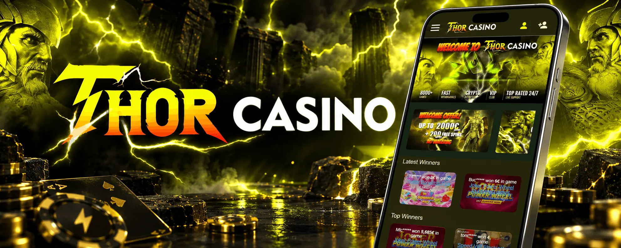 Capture d'écran de l'app Thor Casino
